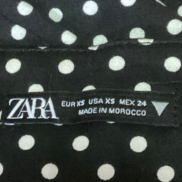 Zara Black Polka Dot Sleeveless Sweetheart Neck Playsuit Jumpsuit Romper XS - Picture 6 of 7